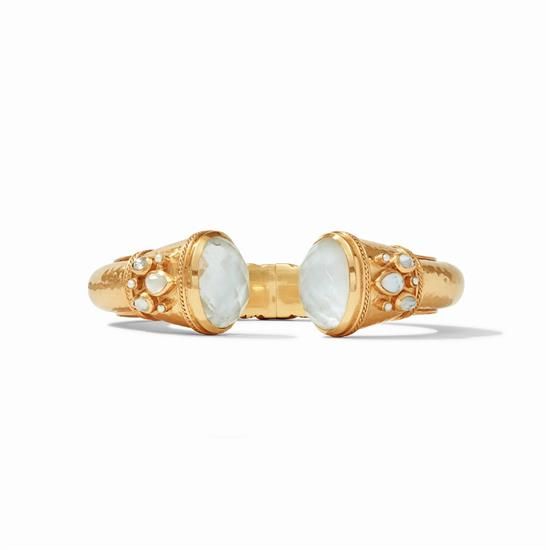Picture of Julie Vos Cannes - Cannes Cuff In Iridescent Clear Crystal