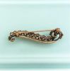 Picture of Stunning Victorian Era 14K Gold, Garnet & Cobalt Blue Enameled Bar Brooch