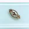 Picture of Victorian Era 14K Yellow Gold Filigree, Diamond & Seed Pearl Brooch