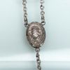 Picture of Antique Sterling Silver, Cut Rock Crystal & 14K Gold (Tested) Rosary By Hmh