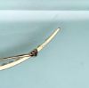 Picture of Vintage 2-Tone 14K Yellow & White Gold & Seed Pearl Crescent Moon Brooch