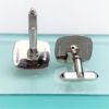 Picture of Vintage Caribe Sterling Silver, Onyx & Pearl Cufflinks