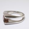 Picture of 14K White Gold Bi-Colored Emerald Cut Tourmaline Fashion Ring 