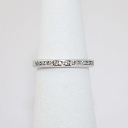Picture of 14K White Gold Channel Set Diamond Wedding Band