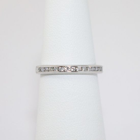 Picture of 14K White Gold Channel Set Diamond Wedding Band