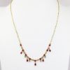 Picture of 14K Yellow Gold Ruby & Diamond Dangle Necklace