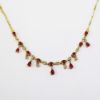 Picture of 14K Yellow Gold Ruby & Diamond Dangle Necklace