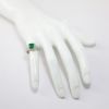 Picture of 18K Two Tone Gold Emerald & Diamond Ring
