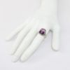 Picture of Antique Art Deco Era 14k White Gold Filigree & Amethyst Ring with Dolphin Motif on Shank