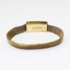 Picture of Antique Victorian Era Rose & Yellow Gold Filled Woven Bracelet with Seed Pearl Accents