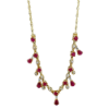 Picture of 14K Yellow Gold Ruby & Diamond Dangle Necklace