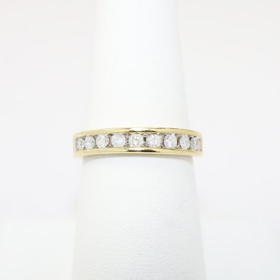 Picture of 14K Yellow Gold & .50ct Channel Set Diamond Band Ring