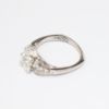 Picture of 14k White Gold & Platinum Square Brilliant Cut & Diamond Cluster Accent Engagement Ring