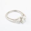 Picture of 14k White Gold & Platinum Square Brilliant Cut & Diamond Cluster Accent Engagement Ring