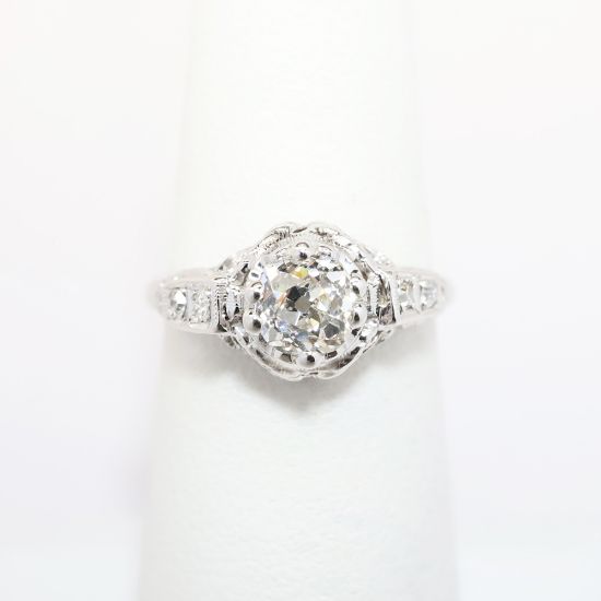 Picture of Antique Late Edwardian Diamond Ring 0.92ct, 14k/18k White Gold