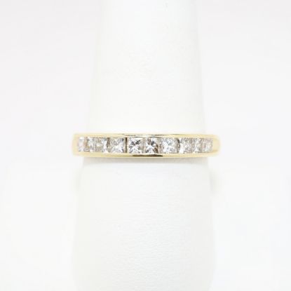 Picture of 1.00ct Square Brilliant Cut Diamond Band, 14k Yellow Gold