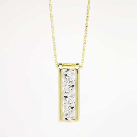 Picture of Diamond Slide Pendant, 14k Two-Tone Gold