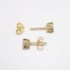 Picture of 1.00ct Round Brilliant Cut Diamond Solitaire Earrings, 14k Yellow Gold