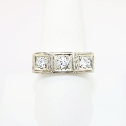 Picture of 14k Yellow Gold Old European Diamond Men's Ring