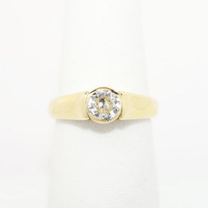 Picture of Old European cut Round Diamond Solitaire Ring in 14k Yellow Gold