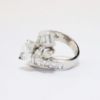 Picture of 14k White Gold Marquise & Brilliant Cut & Diamond Cluster Accented Cocktail Ring