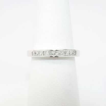 Picture of 14k White Gold & Channel Set Diamond Wedding Band