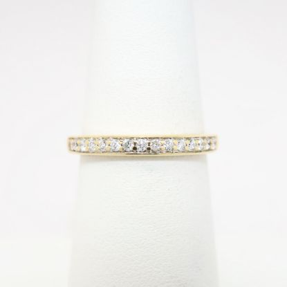 Picture of Traditional 14k Yellow Gold & Diamond Wedding Band