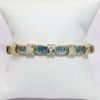 Picture of 14k Yellow Blue Diamond Bracelet 