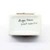 Picture of Vintage Chest Shaped Trinket Box With Pink, Green & Blue Rose & Ribbon Motif