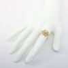 Picture of Textured 14k Yellow Gold 7 Halo Ring with Round Brilliant Cut Diamond Centers
