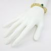 Picture of 18k Yellow Gold, Emerald Cabochon & Diamond Bracelet