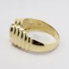 Picture of 14k Yellow Gold & Oval Cut Sapphire Men's Ring with Diamond Halo 