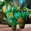 Picture of Daum Small Tressage Vase in Green