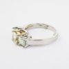 Picture of 14k White Gold & Princess Cut Fancy Yellow Diamond Engagement Ring 