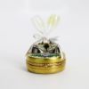 Picture of Limoges Porcelain Retired Pair Of Champagne Toasting Flutes Trinket Box with Surprise Champagne Bottle 