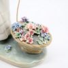 Picture of Lladro Porcelain 'Wild Flower' Girl Pulling Basket of Flowers Figurine #5030