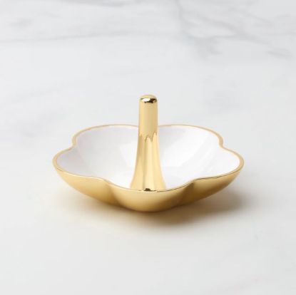 Picture of Metal Ring Dish, White