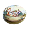 Picture of Antique 18th Century French Hand Enameled Snuff Box with Silver Clasp