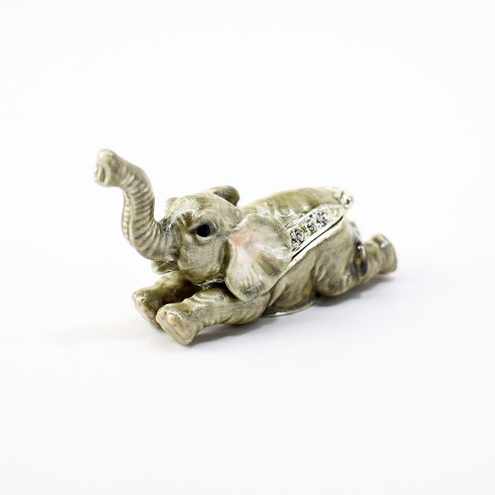 Picture of Kingspoint Designs Enchanting African Elephant Calf Mini Trinket Box