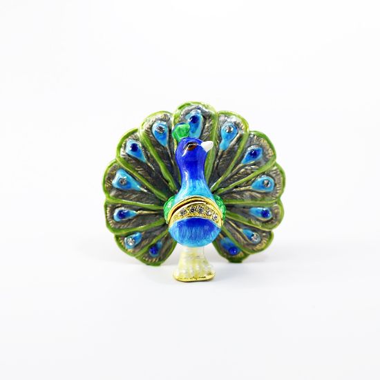 Picture of Kingspoint Designs Pequeña the Peacock Mini Trinket Box
