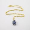 Picture of Kingspoint Designs 'Good Times' Blue Egg Trinket Box with Stand & Matching Necklace