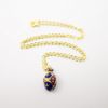Picture of Kingspoint Designs 'Regal' Blue & Violet Egg Trinket Box with Stand & Matching Necklace