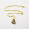 Picture of Kingspoint Designs Philip the Tree Frog on a Leaf Trinket Box with Matching Necklace