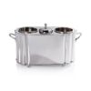 Picture of Alsace Nickel-Finished Two-Bottle Wine Cooler