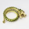 Picture of Vintage Mid Century 18k Yellow Gold, Ruby & Enamel Articulated Dragon Bracelet