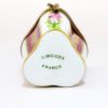 Picture of Vintage Traditional Limoges Porcelain Burgundy & Gold Trinket Box with Floral Decorations