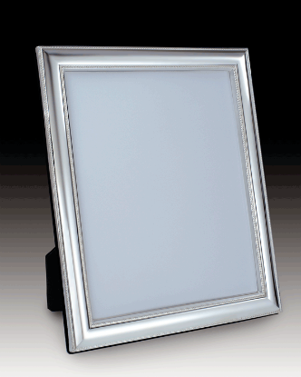 Picture of 8x10 Sterling Silver 'Beaded' Picture Frame by the925inc