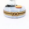 Picture of Limoges Porcelain Black & White Cat Scratching with Saucer Trinket Box by Eximious