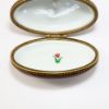 Picture of Limoges Porcelain Black & White Cat with Red Bow Trinket Box
