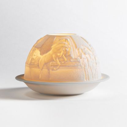 Picture of Bernardaud Porcelain 'Equestrian Dream' Votivelight Candle Holder